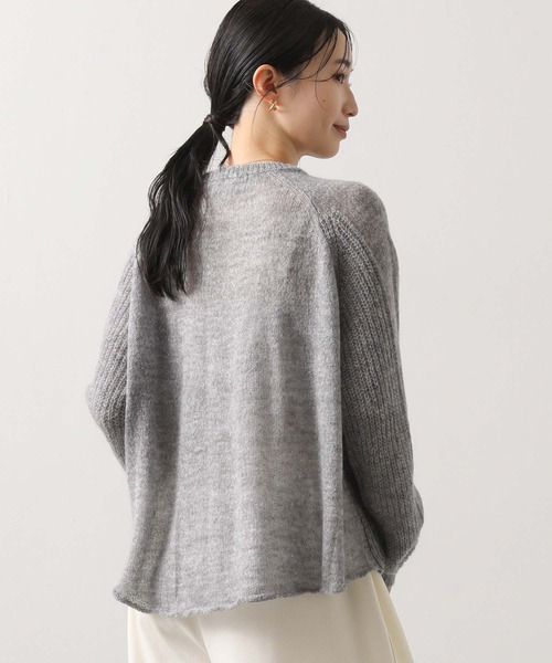 audrey and john wad(オードリーアンドジョンワッド)の「モヘア混ビスチェ片畦柄ニット(ニット/セーター・レディース・オフホワイト/トップグレー・FREE)」の19枚目の写真