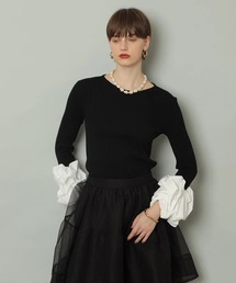 CADUNE ふわふわトップス 36 ブラック 中古・古着通販】CADUNE (カデュネ) ふわふわトップス ブラック