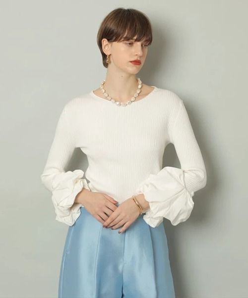 CADUNE（カデュネ）の「袖バルーンニット（ニット/セーター）」 - WEAR