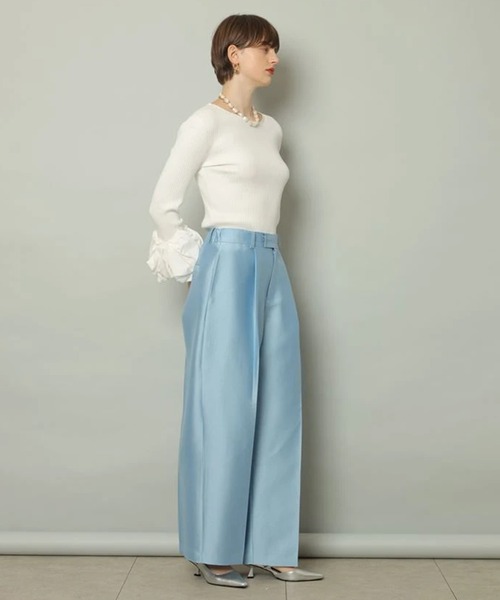 CADUNE（カデュネ）の「袖バルーンニット（ニット/セーター・レディース・ブラウン/ホワイト/チャコールグレー/ブラック・38）」の6枚目の写真