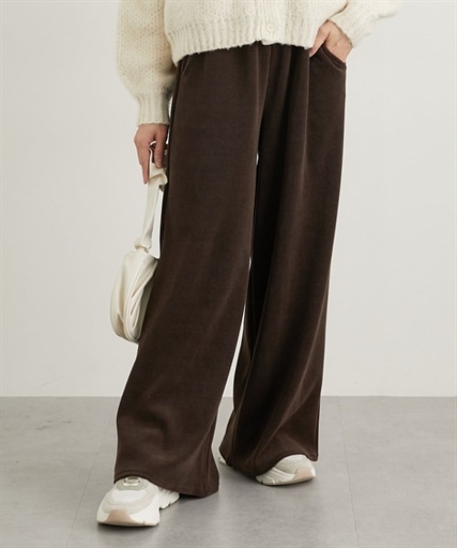 nissen（ニッセン）の「モールコールゆるっとイージーパンツ（その他パンツ・レディース・ブラック/アイボリー/ブラウン・M/L）」の3枚目の写真