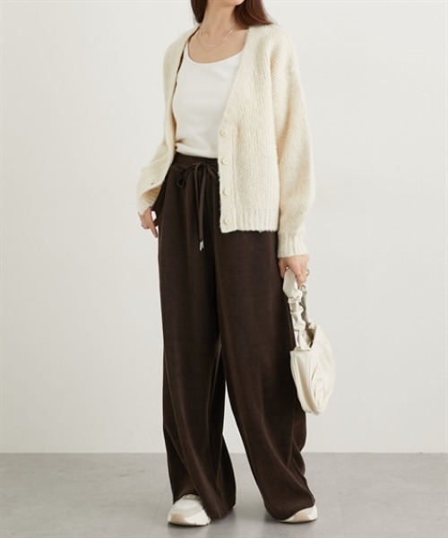 nissen（ニッセン）の「モールコールゆるっとイージーパンツ（その他パンツ・レディース・ブラック/アイボリー/ブラウン・M/L）」の4枚目の写真