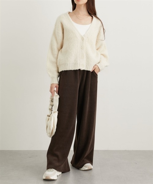 nissen（ニッセン）の「モールコールゆるっとイージーパンツ（その他パンツ・レディース・ブラック/アイボリー/ブラウン・M/L）」の5枚目の写真