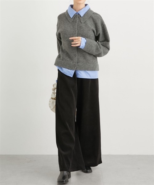 nissen（ニッセン）の「モールコールゆるっとイージーパンツ（その他パンツ・レディース・ブラック/アイボリー/ブラウン・M/L）」の8枚目の写真