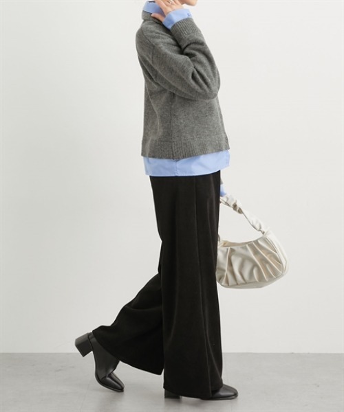 nissen（ニッセン）の「モールコールゆるっとイージーパンツ（その他パンツ・レディース・ブラック/アイボリー/ブラウン・M/L）」の10枚目の写真