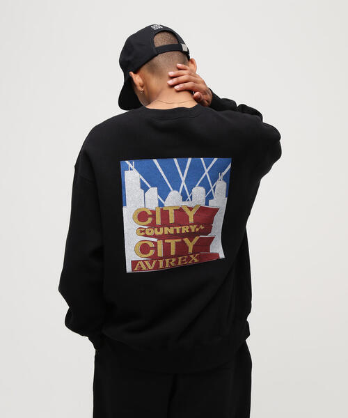 CITY COUNTRY CITY(シティーカントリーシティー)の「CITY COUNTRY CITY×AVIREX/シティーカントリーシティー×アヴィレックス/AVIREX×CCC SIGNATURE CREW SWEAT(スウェット・メンズ・グレー/ブラック・L/M)」の7枚目の写真