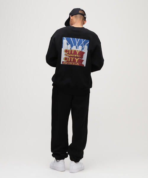 CITY COUNTRY CITY(シティーカントリーシティー)の「CITY COUNTRY CITY×AVIREX/シティーカントリーシティー×アヴィレックス/AVIREX×CCC SIGNATURE CREW SWEAT(スウェット・メンズ・グレー/ブラック・L/M)」の9枚目の写真