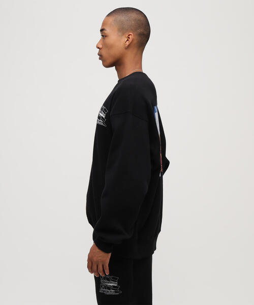 CITY COUNTRY CITY(シティーカントリーシティー)の「CITY COUNTRY CITY×AVIREX/シティーカントリーシティー×アヴィレックス/AVIREX×CCC SIGNATURE CREW SWEAT(スウェット・メンズ・グレー/ブラック・L/M)」の10枚目の写真