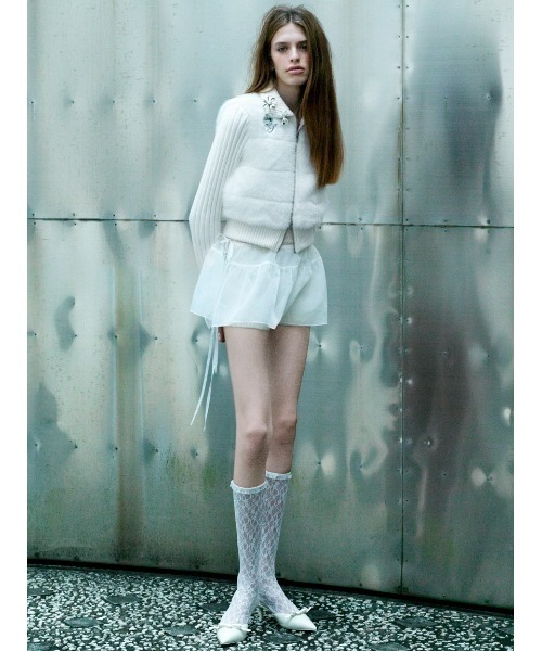 SNIDEL（スナイデル）の「シアーティペット（ベルト・レディース・ホワイト/ブラック・F）」の3枚目の写真