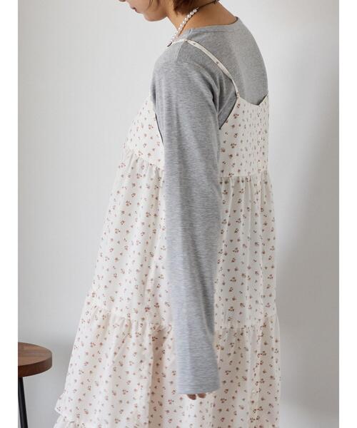 ehka sopo（エヘカソポ）の「ワンポイント刺繍クルーネックカットソー（Tシャツ/カットソー・レディース・ベージュ/ブラック/グレー/オフホワイト・F）」の13枚目の写真