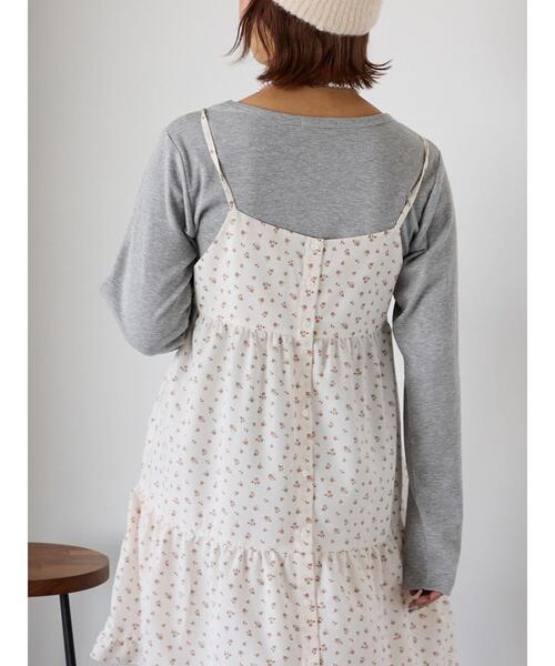 ehka sopo（エヘカソポ）の「ワンポイント刺繍クルーネックカットソー（Tシャツ/カットソー・レディース・ベージュ/ブラック/グレー/オフホワイト・F）」の14枚目の写真