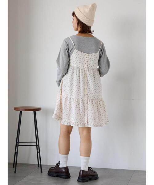 ehka sopo（エヘカソポ）の「ワンポイント刺繍クルーネックカットソー（Tシャツ/カットソー・レディース・ベージュ/ブラック/グレー/オフホワイト・F）」の18枚目の写真