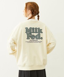 MILKFED.（ミルクフェド）の「MILKFED. PLAID LOGO WIDE CREW SWEAT（スウェット）」