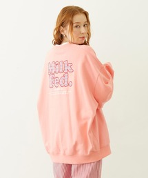 MILKFED.（ミルクフェド）の「MILKFED. PLAID LOGO WIDE CREW SWEAT（スウェット）」