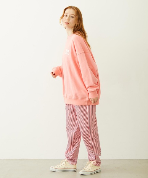 MILKFED.（ミルクフェド）の「MILKFED. PLAID LOGO WIDE CREW SWEAT（スウェット・レディース・オフホワイト/ブラック/ピンク・L/M）」の13枚目の写真