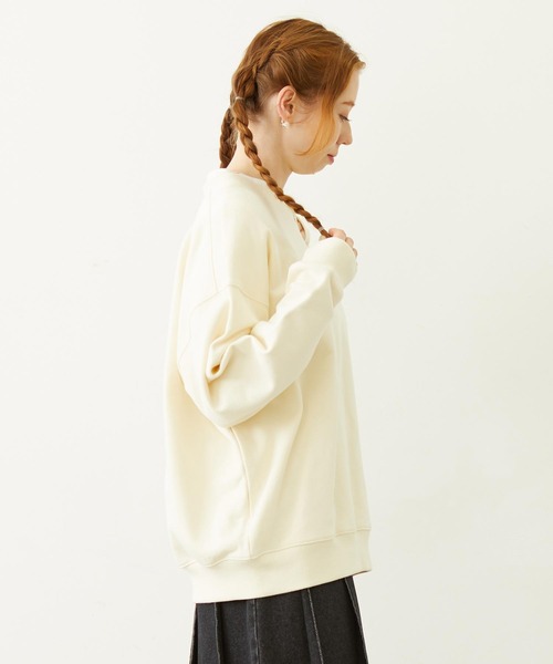 MILKFED.（ミルクフェド）の「MILKFED. PLAID LOGO WIDE CREW SWEAT（スウェット・レディース・オフホワイト/ブラック/ピンク・L/M）」の17枚目の写真