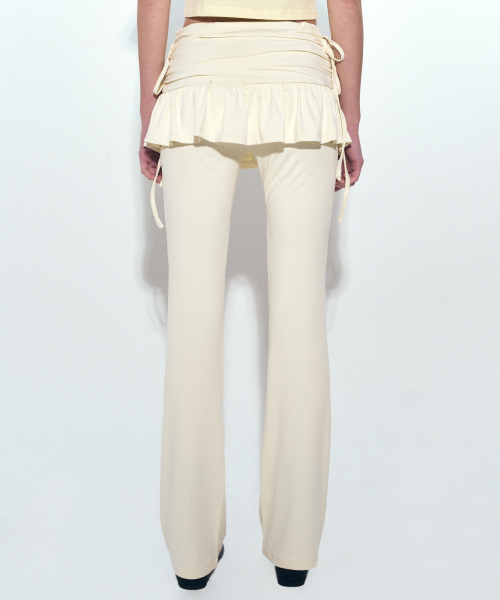 NICK&NICOLE(ニックアンドニコール)の「LAYERED RUFFLE SKIRT PANTS_CREAM(スラックス・レディース・その他・FREE)」の5枚目の写真