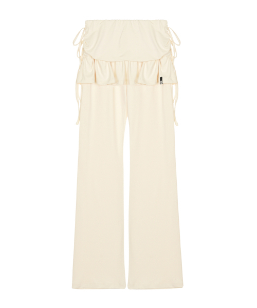 NICK&NICOLE(ニックアンドニコール)の「LAYERED RUFFLE SKIRT PANTS_CREAM(スラックス・レディース・その他・FREE)」の6枚目の写真