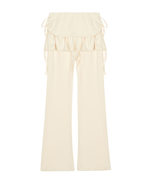 NICK&NICOLE(ニックアンドニコール)の「LAYERED RUFFLE SKIRT PANTS_CREAM(スラックス・レディース・その他・FREE)」の7枚目の写真