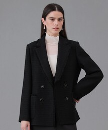 美品♡ANAYI アナイ ツイード ノーカラー テーラードジャケット ANAYI ジャケット ノーカラージャケット 「Eternal Line 2025」ミニ