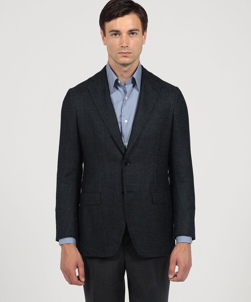 TOMORROWLAND （トゥモローランド）の「ウールシルクカシミヤ シングルブレステッド 2Bジャケット SILK AIR LORO PIANA（テーラードジャケット・メンズ・ブラウン系その他/ダークグリーン・44/46/48/52/54/42/50）」の4枚目の写真