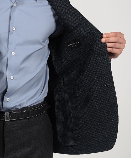 TOMORROWLAND （トゥモローランド）の「ウールシルクカシミヤ シングルブレステッド 2Bジャケット SILK AIR LORO PIANA（テーラードジャケット・メンズ・ブラウン系その他/ダークグリーン・44/46/48/52/54/42/50）」の7枚目の写真