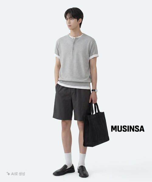 MUSINSA STANDARD（ムシンサスタンダード）の「ヘビーカンバススクエアトートバッグ[ブラック]（トートバッグ・レディース・その他・FREE）」の9枚目の写真