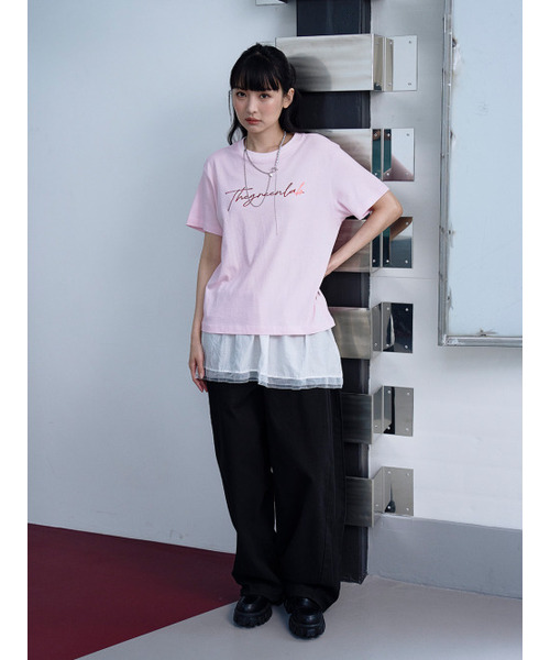 THE GREEN LAB（ザグリーンラボ）の「ザ・グリーンラボ ホイルレタリング 半袖Tシャツ [ストロベリーピンク]（Tシャツ/カットソー・レディース・その他・FREE）」の7枚目の写真
