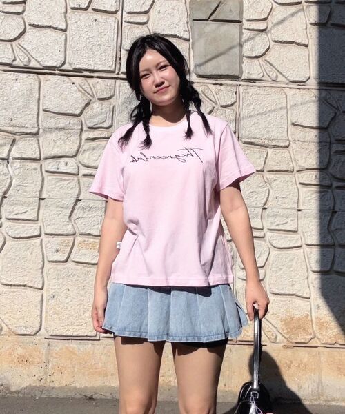 THE GREEN LAB（ザグリーンラボ）の「ザ・グリーンラボ ホイルレタリング 半袖Tシャツ [ストロベリーピンク]（Tシャツ/カットソー・レディース・その他・FREE）」の16枚目の写真