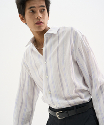 TRIP LE SENS（トリップ ル センス）の「ウォッシュドウォーターカラーストライプシャツ_クリアブルー（シャツ/ブラウス）」