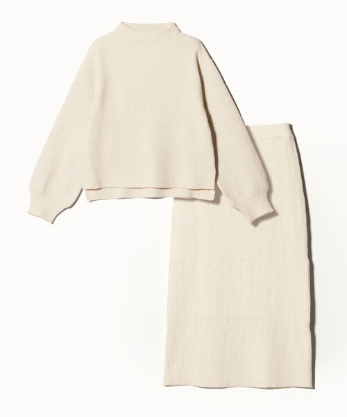 A DAY IN THE LIFE UNITED ARROWS(アデイインザライフユナイテッドアローズ)の「ラメハイネックニット+スカート <A DAY IN THE LIFE>(ワンピース・レディース・ライトグレー/ダークブラウン/ナチュラル/ブラック・FREE)」の18枚目の写真