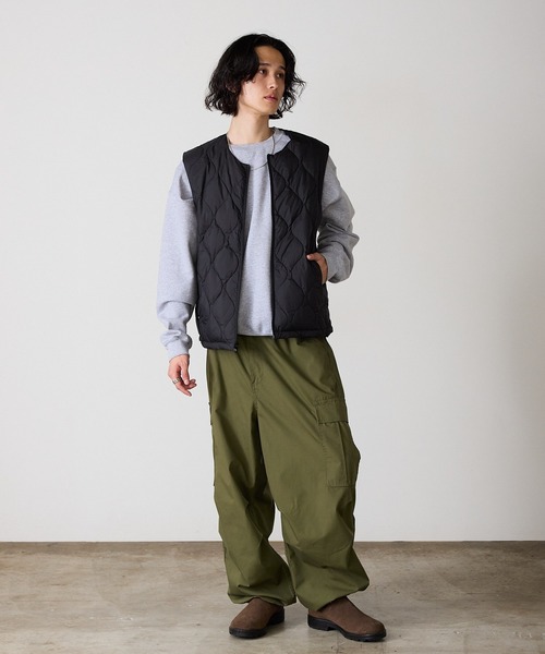 schott(ショット)の「Schott/ショット×TAION/タイオン INNER DOWN VEST パッカブル ひょうたんキルト ダウン ベスト(ダウンベスト・メンズ・ブラック・M/L/XL)」の12枚目の写真