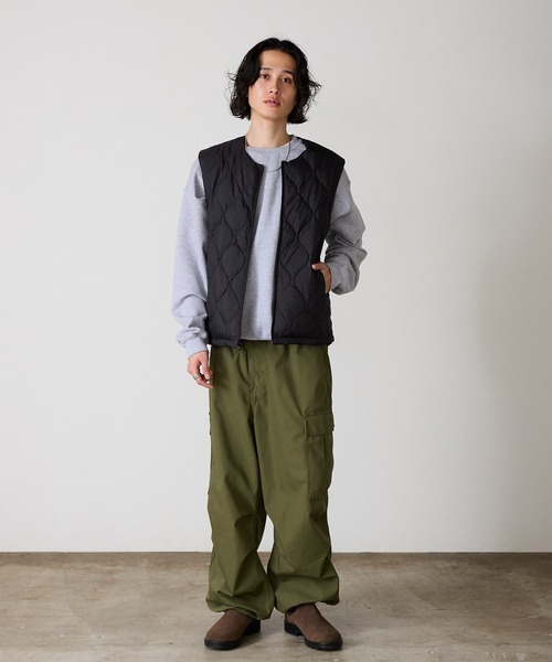 schott(ショット)の「Schott/ショット×TAION/タイオン INNER DOWN VEST パッカブル ひょうたんキルト ダウン ベスト(ダウンベスト・メンズ・ブラック・M/L/XL)」の2枚目の写真