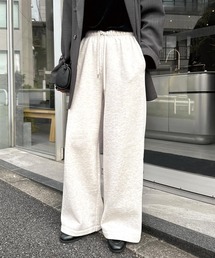 裏起毛スウェットワイドパンツ
