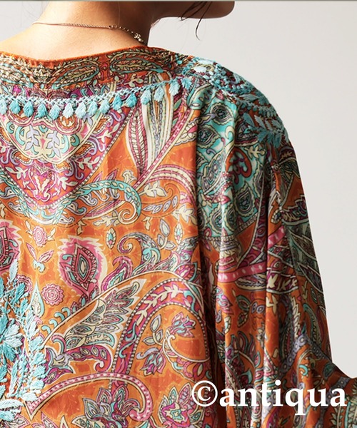 antiqua(アンティカ)の「ペイズリー柄 カフタンワンピース(ワンピース・レディース・マルチ・ONESIZE)」の6枚目の写真