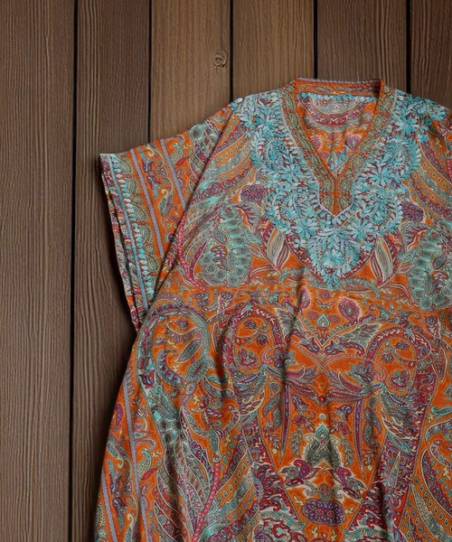 antiqua(アンティカ)の「ペイズリー柄 カフタンワンピース(ワンピース・レディース・マルチ・ONESIZE)」の12枚目の写真