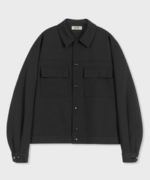 GLW（ジーエルダブリュ）の「オーバーサイズスタンダードポケットジャケットブラック（ナイロンジャケット）」