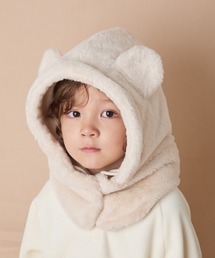 riziere | 巾着収納くま耳ファー帽子(ニットキャップ/ビーニー)