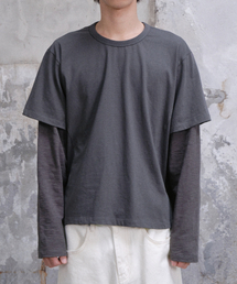 DIVEIN（ダイブイン）の「LAYER LONG SLEEVE (CHARCOAL)（Tシャツ/カットソー）」