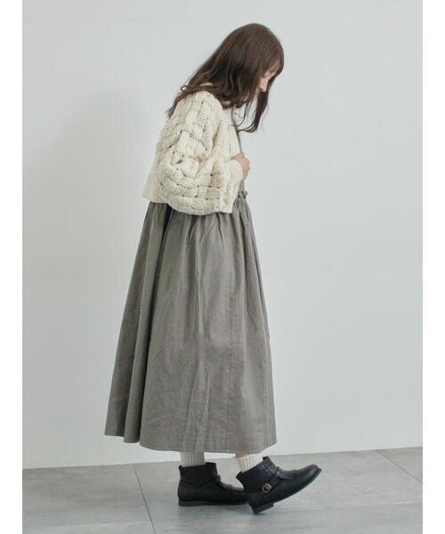 TSUHARU by Samansa Mos2（ツハルバイサマンサモスモス）の「【ペルーニット】ショート丈カーディガン（カーディガン/ボレロ・レディース・グレー/オフホワイト・F）」の19枚目の写真