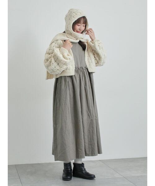 TSUHARU by Samansa Mos2（ツハルバイサマンサモスモス）の「【ペルーニット】ショート丈カーディガン（カーディガン/ボレロ・レディース・グレー/オフホワイト・F）」の20枚目の写真