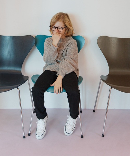 GLOBAL WORK（グローバルワーク）の「洗えるモールケーブルプルオーバー/603740（ニット/セーター・キッズ・ブラウン/グリーン/アイボリー/グレイッシュベージュ/サックスブルー/ブルー系その他6・130cm/140cm/150cm/160cm）」の12枚目の写真