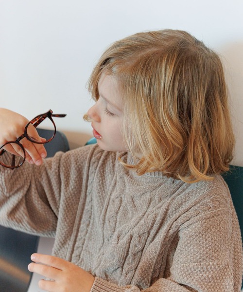 GLOBAL WORK（グローバルワーク）の「洗えるモールケーブルプルオーバー/603740（ニット/セーター・キッズ・ブラウン/グリーン/アイボリー/グレイッシュベージュ/サックスブルー/ブルー系その他6・130cm/140cm/150cm/160cm）」の17枚目の写真