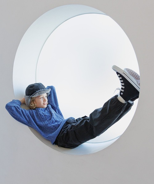 GLOBAL WORK（グローバルワーク）の「洗えるモールケーブルプルオーバー/603740（ニット/セーター・キッズ・ブラウン/グリーン/アイボリー/グレイッシュベージュ/サックスブルー/ブルー系その他6・130cm/140cm/150cm/160cm）」の21枚目の写真