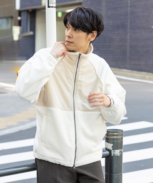 GLOBAL WORK（グローバルワーク）の「クリーンボアブルゾン/607881（ブルゾン・メンズ・ブラック/ホワイト・SMALL/LARGE/X-LARGE/MEDIUM）」の2枚目の写真