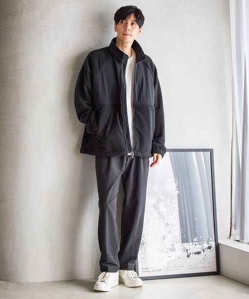 GLOBAL WORK（グローバルワーク）の「クリーンボアブルゾン/607881（ブルゾン・メンズ・ブラック/ホワイト・SMALL/LARGE/X-LARGE/MEDIUM）」の3枚目の写真