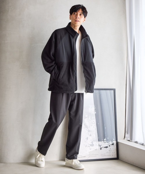 GLOBAL WORK（グローバルワーク）の「クリーンボアブルゾン/607881（ブルゾン・メンズ・ブラック/ホワイト・SMALL/LARGE/X-LARGE/MEDIUM）」の4枚目の写真