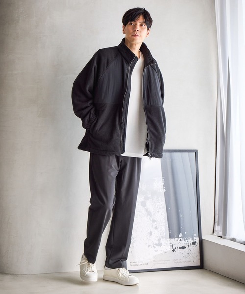 GLOBAL WORK（グローバルワーク）の「クリーンボアブルゾン/607881（ブルゾン・メンズ・ブラック/ホワイト・SMALL/LARGE/X-LARGE/MEDIUM）」の5枚目の写真