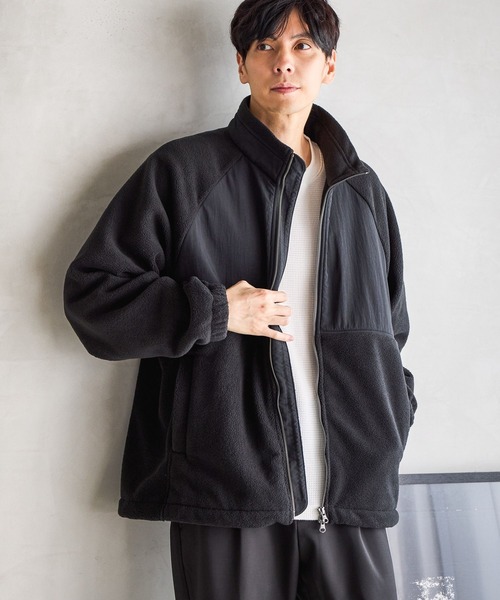 GLOBAL WORK（グローバルワーク）の「クリーンボアブルゾン/607881（ブルゾン・メンズ・ブラック/ホワイト・SMALL/LARGE/X-LARGE/MEDIUM）」の7枚目の写真