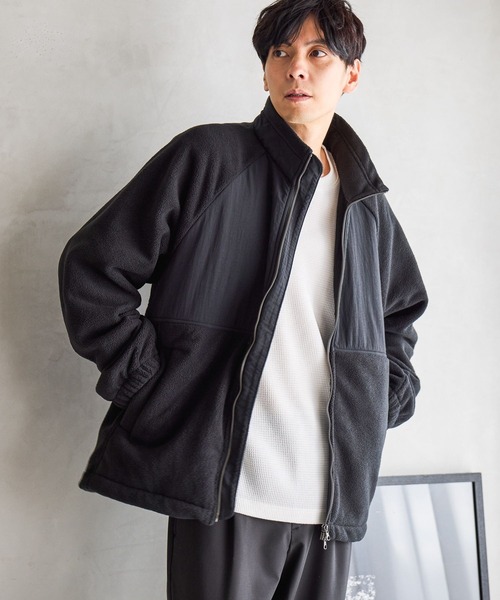 GLOBAL WORK（グローバルワーク）の「クリーンボアブルゾン/607881（ブルゾン・メンズ・ブラック/ホワイト・SMALL/LARGE/X-LARGE/MEDIUM）」の9枚目の写真